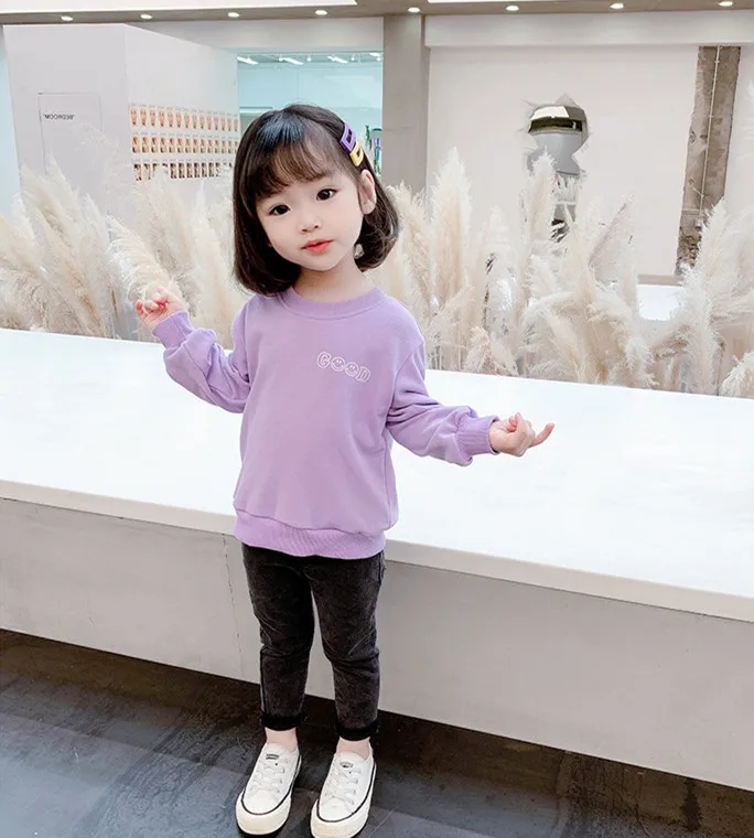 Gooporson Sodijo Otroci Oblačila Nazaj Nosi Dolg Rokav Majica Korejski Malčka Dekleta Vrhovi Jeseni Ljubek Mali Otrok Obleke 0