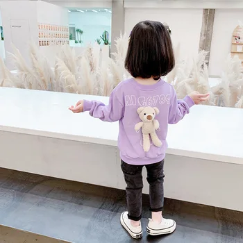 Gooporson Sodijo Otroci Oblačila Nazaj Nosi Dolg Rokav Majica Korejski Malčka Dekleta Vrhovi Jeseni Ljubek Mali Otrok Obleke 2