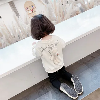 Gooporson Sodijo Otroci Oblačila Nazaj Nosi Dolg Rokav Majica Korejski Malčka Dekleta Vrhovi Jeseni Ljubek Mali Otrok Obleke 4