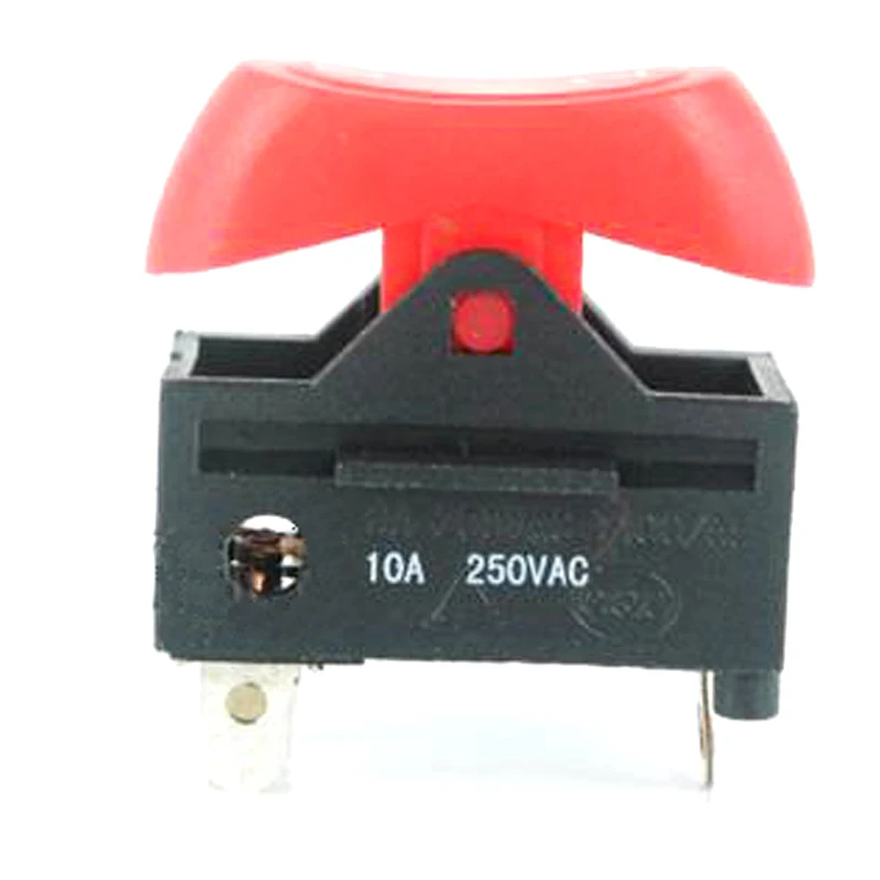 5pcs Rdeča Električni sušilnik za Lase Gumb za Vklop Izklop Električnih Vročo Steklenico Vode Grelec Rocker Switch 3pins 6A 10A 250V 5