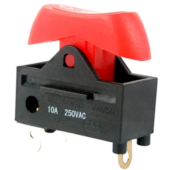 5pcs Rdeča Električni sušilnik za Lase Gumb za Vklop Izklop Električnih Vročo Steklenico Vode Grelec Rocker Switch 3pins 6A 10A 250V 1