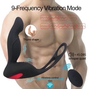 Moški Vibrator Prostate Massager Stimulator Spolnih Igrač za Par Moški Gay Odraslih Sexshop Masturbator Strap-on vibratorji Analni Čep 0