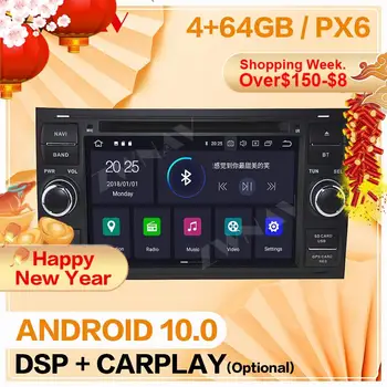 2 din 64GB DSP Carplay 2006 Za Ford Mendeo Android 10 Multimedijski predvajalnik, Video, Avdio Radio, GPS Navigacija Vodja Enote Auto Stereo 3