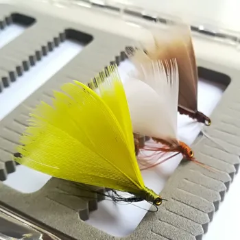 KKWEZVA 18pcs Fishing Lure Maslo letenje Žuželke različne barve Lososa Muhe Postrvi Eno Suho Letenje Ribolov Vab Ribištvu Tackle 3