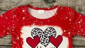Valentinovo 2021 Nov Otrok, Dekle, Dolg Rokav Obleka Rdeče Vrh Ljubezen Natisnjeni Leopard Flare Hlače Butik bo Ustrezala 5