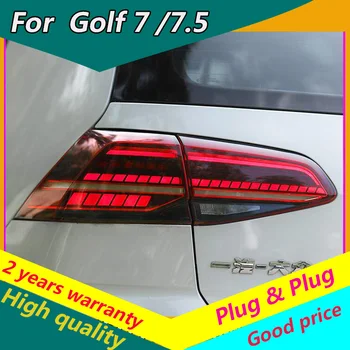 KOWELL Avto Styling za Volkswagen VW Golf 7 MK7 Golf7.5 MK7.5 LED REP LED Luči Zadaj Lučka dinamično rumena turn 10236