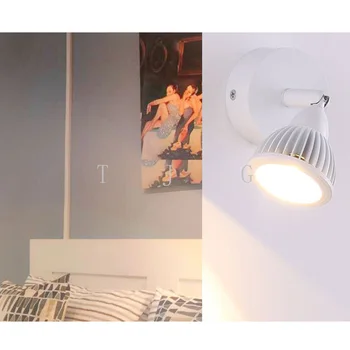 LED Stensko Luč 5W 7W spalnica svetlobe soba Svetilke Za Posteljne Branje Sodobne Knjige Luči, Aluminijasta LED Sconces ogledalo svetlobe AC220V 1