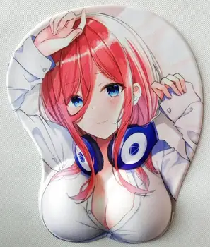 2019 novo različico Japonski anime silikonski 3d mouse pad Lycra tkanine zapestnice Risanka Ustvarjalne seksi mouse pad Prsih mouse pad 0