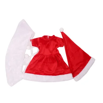18 inch Dekleta lutka obleko Ameriških novorojenčka Rdeče Božič obleko Otroške igrače obleko fit 43 cm lutke otroka c646 10442