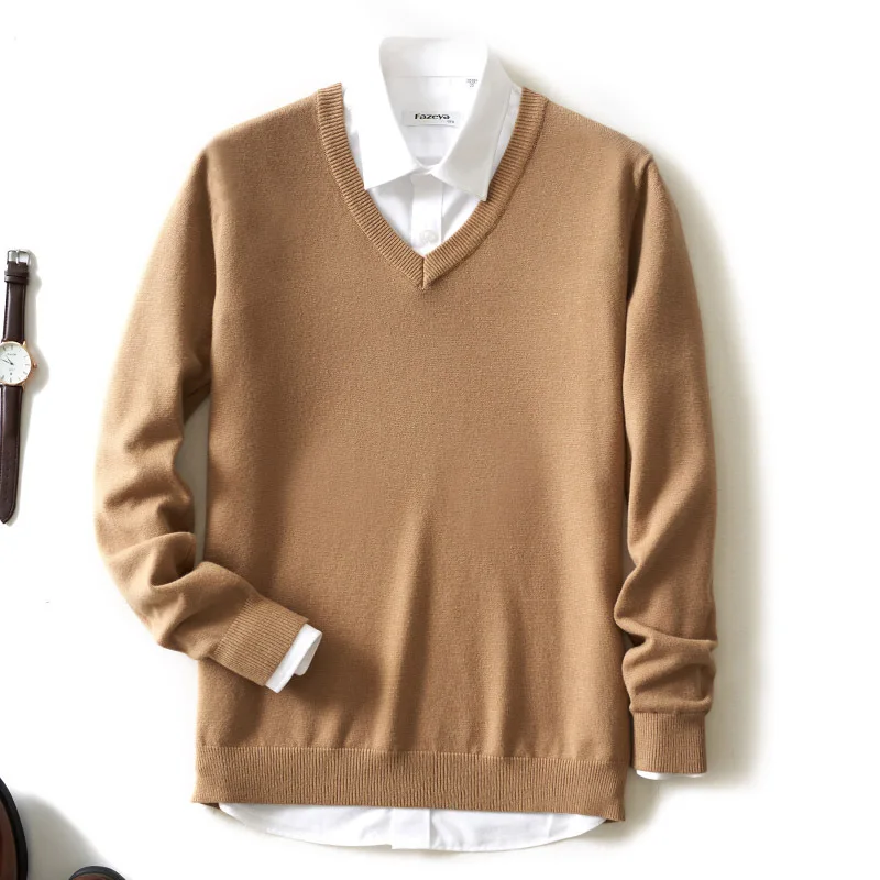 Jeseni in pozimi moške o-vratu jopica slim barva dolgimi rokavi pulover zgosti varovanje pred tveganjem dno majica moška jopica tide 2