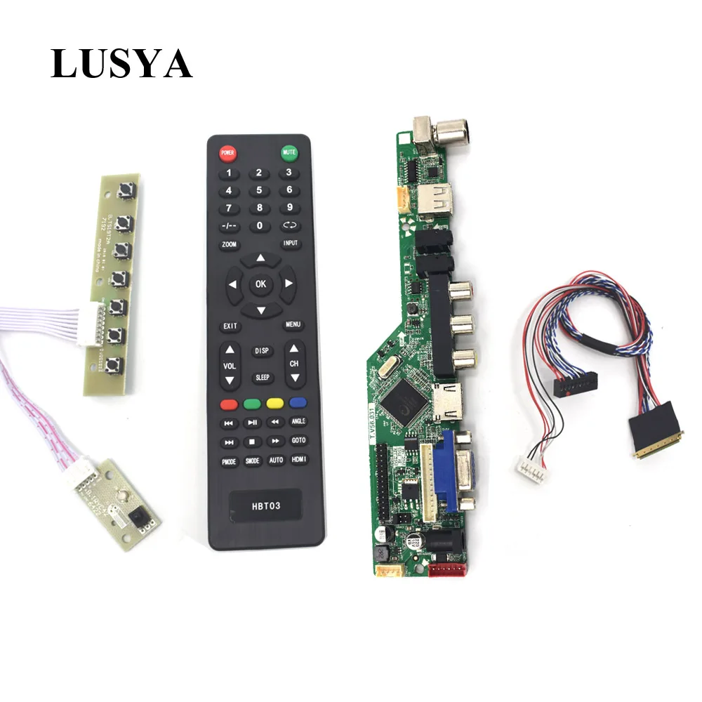 Lusya HDMI VGA AV USB AVDIO LCD Krmilnik Odbor Za 14 15.6 inch B140XW01 B156XW02 LP156WH2 B156XW04 B156XTN02.1 1366 x 768 C1-006 3