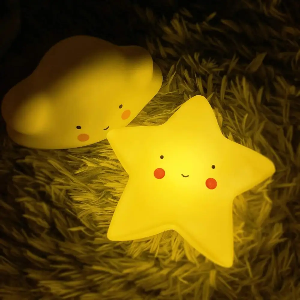 Baby otroška Soba Dekoracijo LED nočna lučka za Posteljo Risanke Toy Spalnica Dekoracijo Zvezda oblike svetlobe baby otroška nočna lučka 4