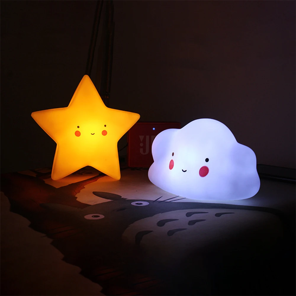Baby otroška Soba Dekoracijo LED nočna lučka za Posteljo Risanke Toy Spalnica Dekoracijo Zvezda oblike svetlobe baby otroška nočna lučka 5