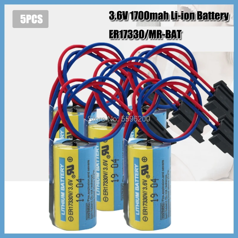5PCS G.-BAT ER17330V PLC Baterija 3,6 V 1700mAh ER2/3A 17330 Litij-Li-ion Baterije S Priključkom Za Programabilni Krmilnik 2