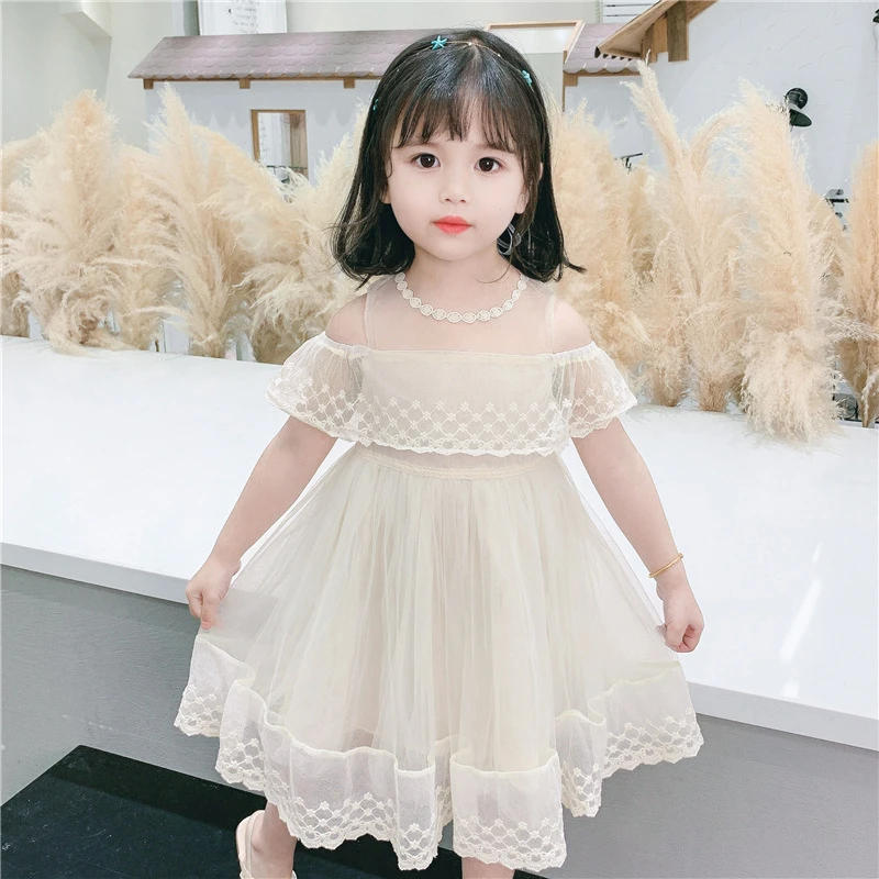 Dekle obleko poletje obleko 2020 puhasto obleke za otroke luštna vijolično naramnice baby otrok stranka oblačila XIAO LU MAO 4