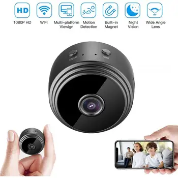 Mini Fotoaparat Brezžično Wifi Varnostne Kamere 1080P širokokotni DVR Ir Nočno Vizijo Funkcija Home Security Remote APP Nadzor 2