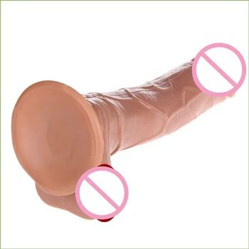 Vibracijska Silikonski Dildos Realističen Penis Vibrator Močan Sesalni brez vonja Dildo Sex Igrača za Ženske 0