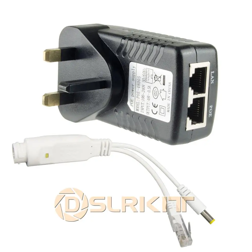 DSLRKIT PoE Injektor Splitter Komplet za 12V DC IP CCTV Kamere Ne-PoE Napajanje Preko Ethernet 5