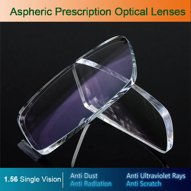 1.56 Indeks Recept Leče CR-39 Smolo Asferični Očala, Leče za Kratkovidnost/Daljnovidnost/Presbyopia Očala Leče Z Oblogo 0