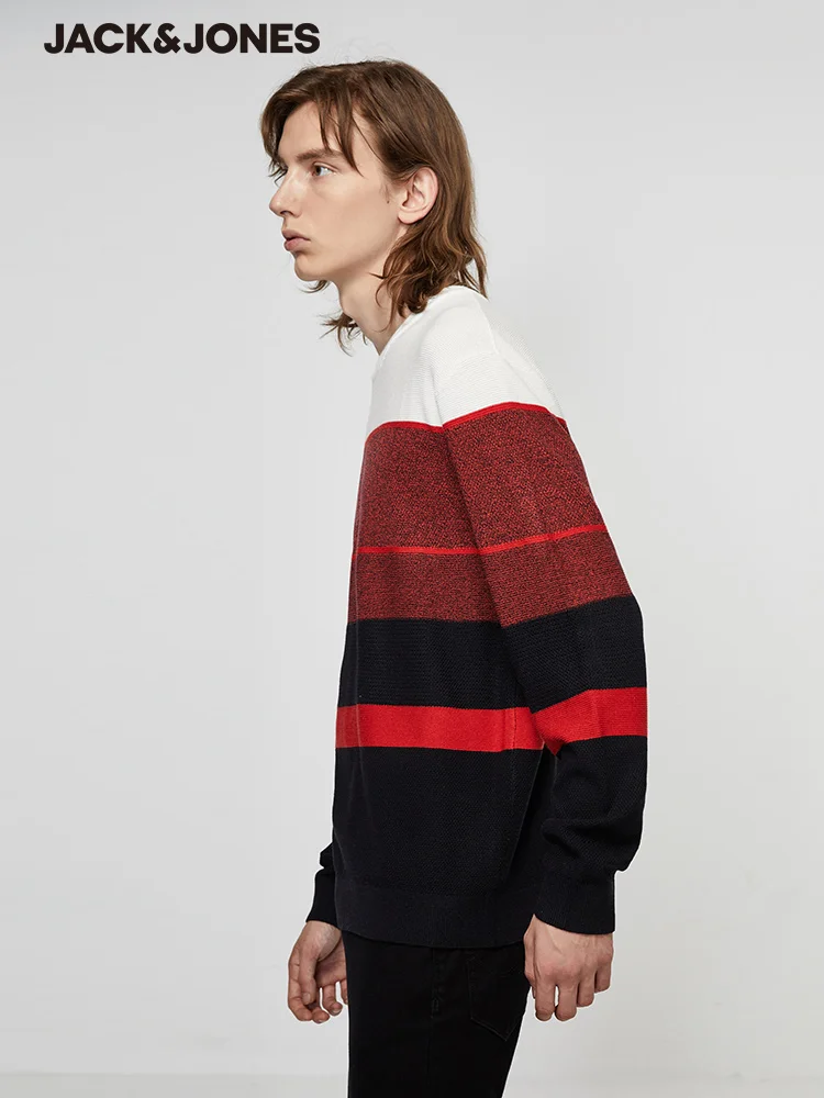 Jack Jones zimske moške kontrast barve, okoli vratu pulover pleten 219324524 2