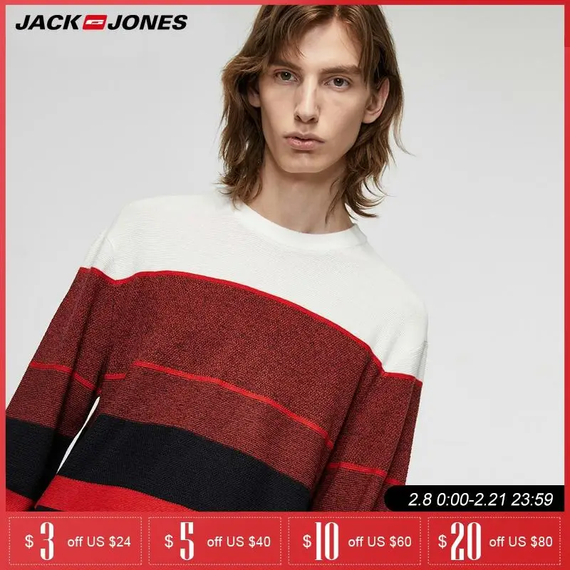 Jack Jones zimske moške kontrast barve, okoli vratu pulover pleten 219324524 5