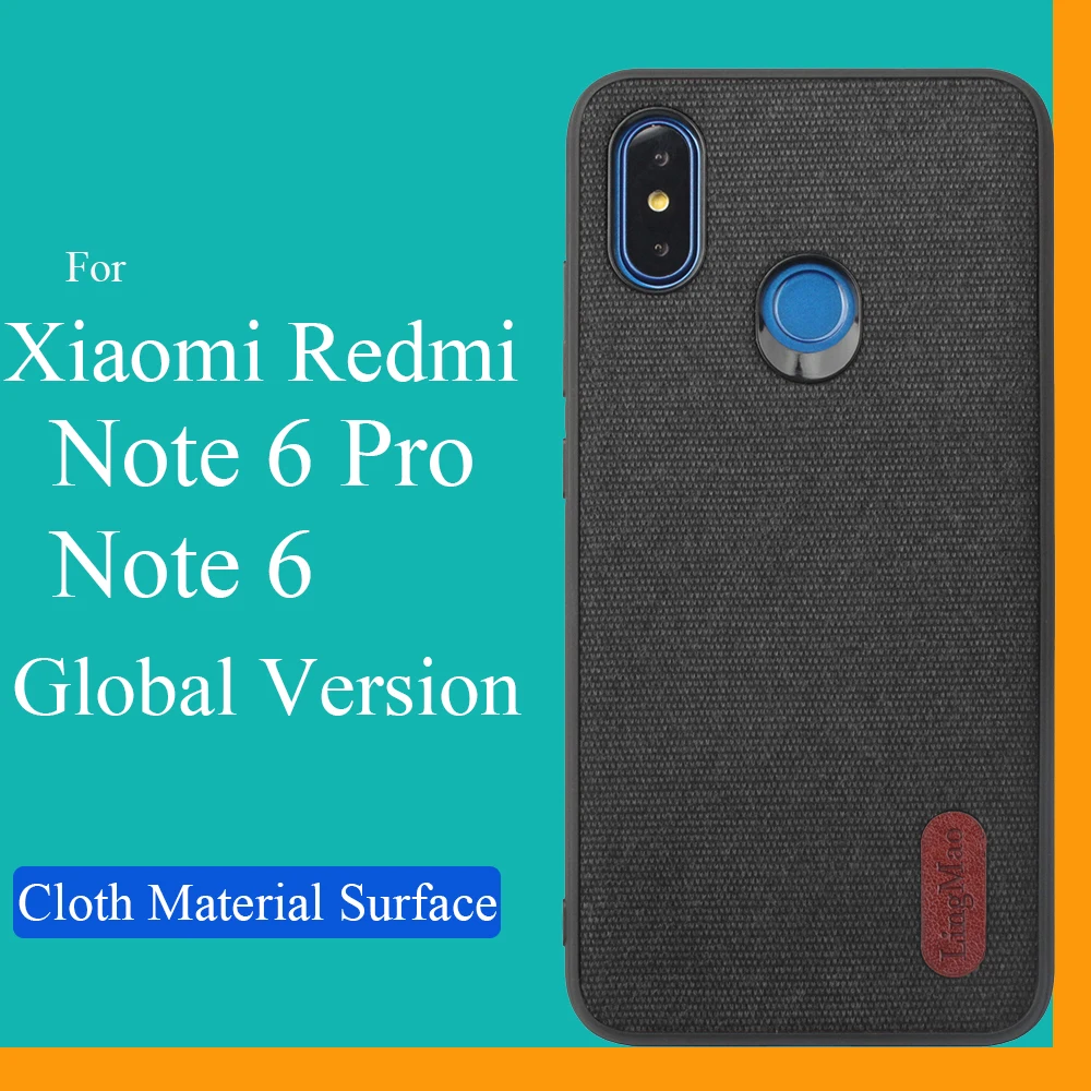 Shockproof Primeru Tkanine za Xiaomi Redmi Opomba 6 Pro Globalni Različici Mehko Krpo Kritje Xiaomi Redmi Opomba 6 Telefon Primeru Vrečko Silikonski 6 1