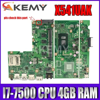 X541UAK Z I7-7500 PROCESOR, 4 GB DDR4 RAM Matično ploščo Za ASUS X541U X541UA X541UAK X541UVK X541UV X541UJ laptop mainboard Preizkušen 0