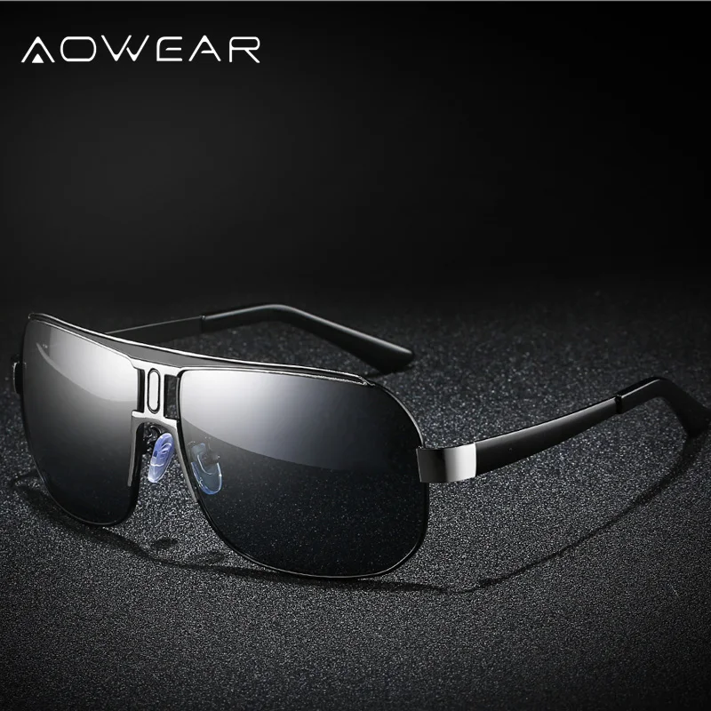 AOWEAR Mens Kvadratnih sončna Očala Moških Polarizirana Luksuzne blagovne Znamke Vintage Retro sončna Očala Moški Kul Vožnjo Buljiti Očala gafas de sol 3