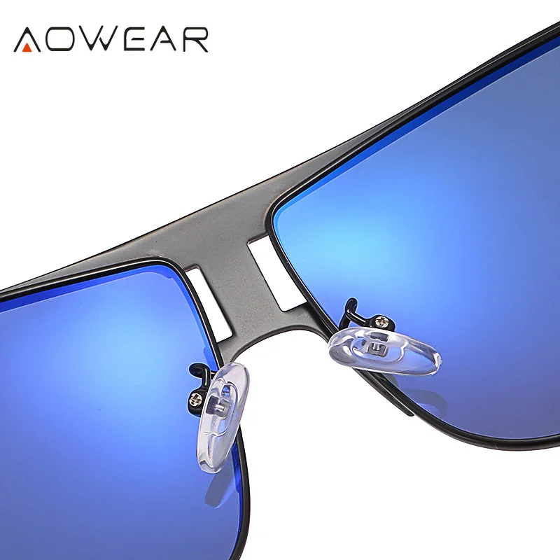 AOWEAR Mens Kvadratnih sončna Očala Moških Polarizirana Luksuzne blagovne Znamke Vintage Retro sončna Očala Moški Kul Vožnjo Buljiti Očala gafas de sol 4