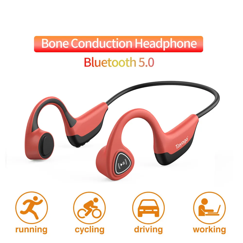 NOVO S2 Kostne Prevodnosti Slušalke Brezžične Bluetooth 5.0 Prostem Znoj dokaz Slušalke Stereo Šport z Mikrofonom za Prostoročno uporabo Slušalke 3