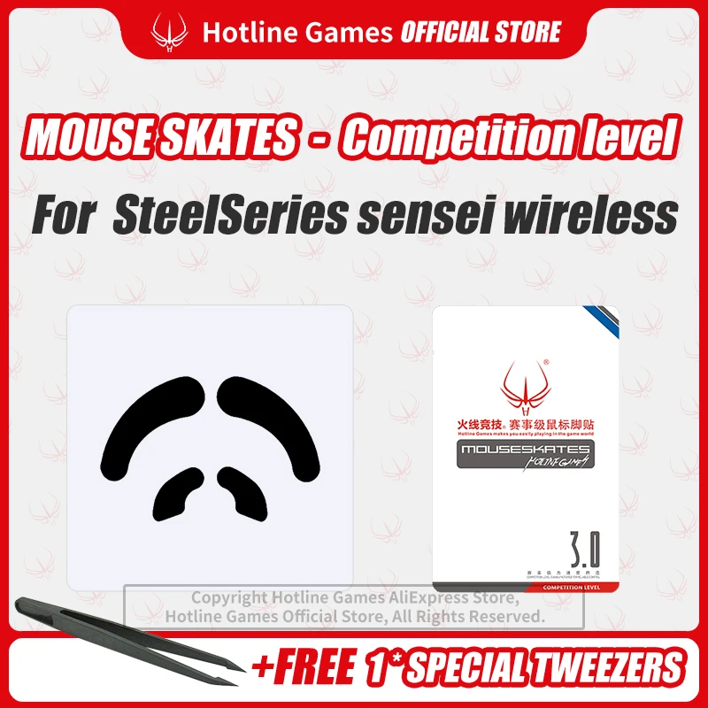 Hotline Igre 3.0 Ravni Konkurence Miško Rolerji MouseFeet Pad Zamenjava za SteelSeries Sensei Brezžični 0.28 mm/0,6 mm Debeline 5