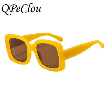 QPeClou Nov Modni Letnik Klasičnih Kvadratnih Sončna Očala Ženske Blagovne Znamke Oblikovalec Leopard Sončna Očala Moških Veliko Odtenkov Oculos Feminino 4