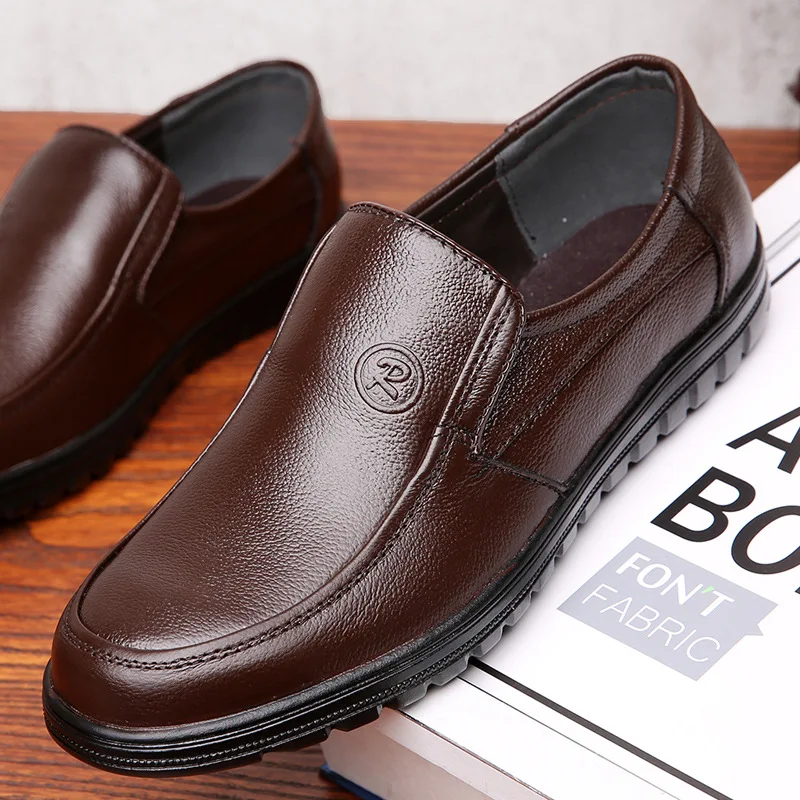 Moški business casual čevlji non-slip dihanje prva plast moški oblikovalec čevlji moški moški loafers zapatos de hombre 3