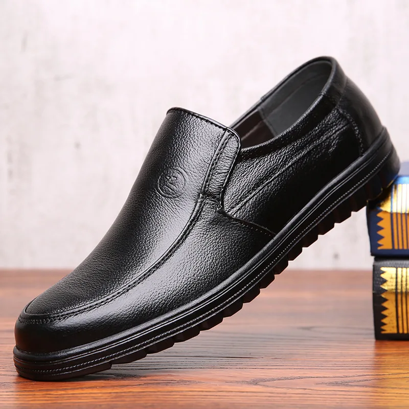 Moški business casual čevlji non-slip dihanje prva plast moški oblikovalec čevlji moški moški loafers zapatos de hombre 4