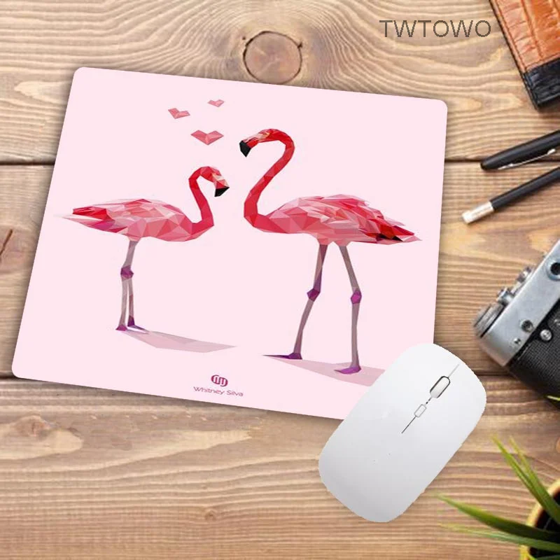 21*26 CM Mousepad Pink Flamingo Desk Mat Površino Nepremočljiva Anti-slip Tabela Mouse Pad Za Delo Gaming Študij 3