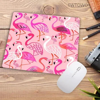 21*26 CM Mousepad Pink Flamingo Desk Mat Površino Nepremočljiva Anti-slip Tabela Mouse Pad Za Delo Gaming Študij 2