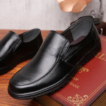 Moški business casual čevlji non-slip dihanje prva plast moški oblikovalec čevlji moški moški loafers zapatos de hombre 0