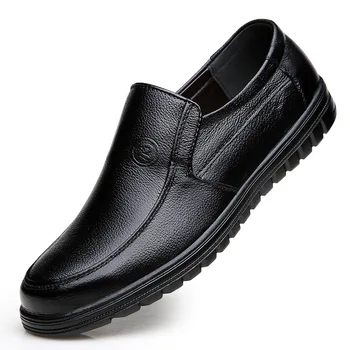 Moški business casual čevlji non-slip dihanje prva plast moški oblikovalec čevlji moški moški loafers zapatos de hombre 2