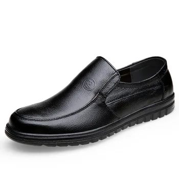 Moški business casual čevlji non-slip dihanje prva plast moški oblikovalec čevlji moški moški loafers zapatos de hombre 5