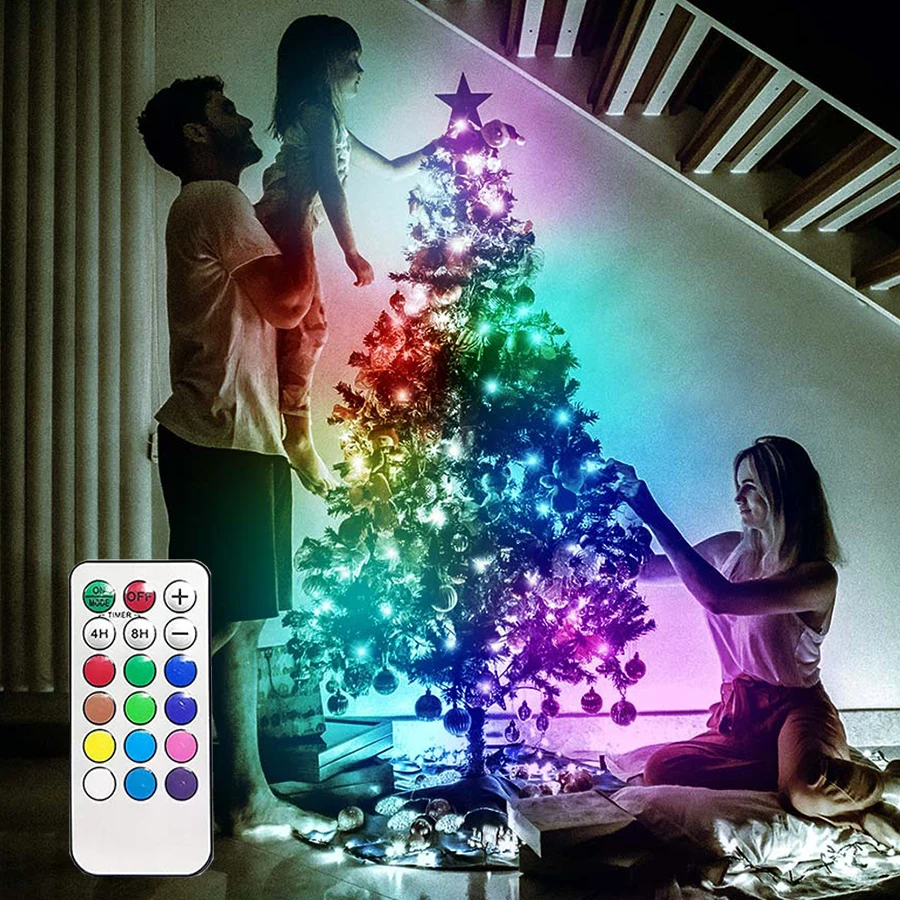 Thrisdar 10M 20M Smart Bakrene Žice LED Niz Vila Lučka Z Oddaljenim Poroko Počitnice Božič Niz Luči Garland 5
