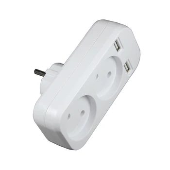 EU napajanje USB Vtičnico Podaljšek Adapter Vtičnice Za telefon napolnite Brezplačna dostava 10A 250V dvojno usb 5V 2A Z91 1