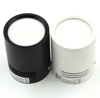 Realni Moči 12W Površinsko Nameščena smd2835 LED Downlight s Črno Bela LED Navzdol Svetlobe toplo bela /hladno bela 0