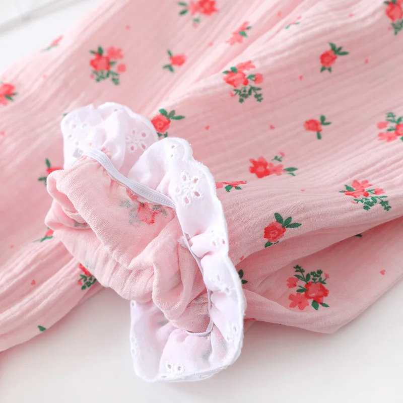 Novo Krep Bombaž Poroda Oblačila po porodu Dojenje zdravstvene Nege bo Ustrezala Sladko Japonski Homewear Pižamo Piyamas za Ženske 3