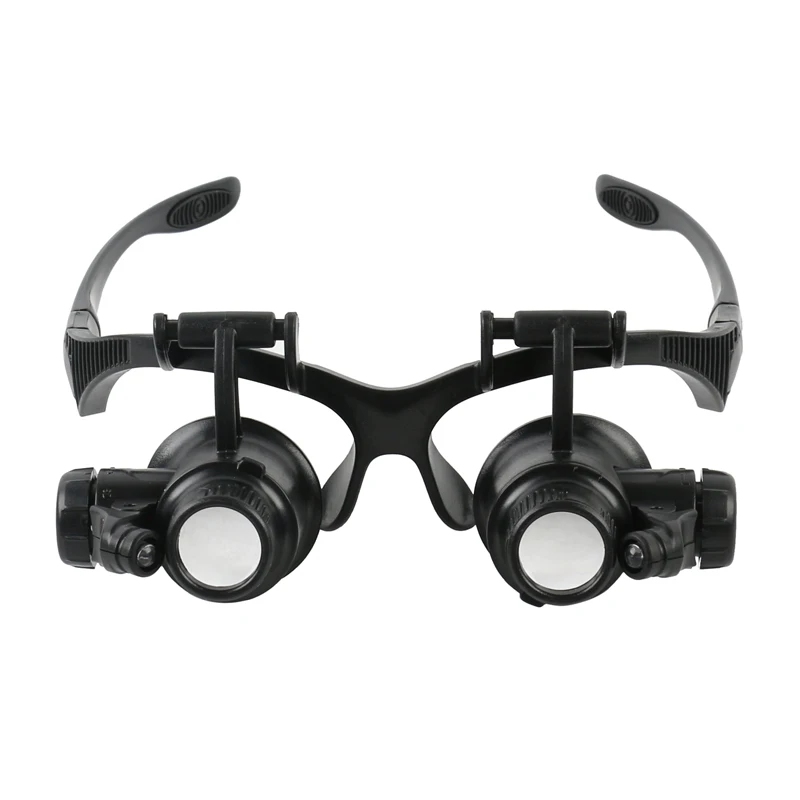 Glavo Očala Lupa Z LED Luči 2.5 X 4X 6X 8X 10X 15X 20X 25X Povečevalno Steklo Za Watchmaker Nakit Optični 5