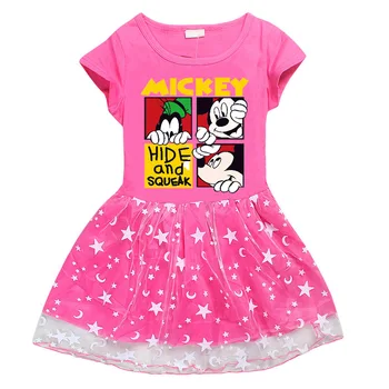Dekleta Obleko Poletje Dekle Baby Toddler Minnie Mickey Risanka Obleko Otrok Stranka Rojstni Dan Balet Obleko Princese Srčkan Obleke 1