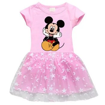 Dekleta Obleko Poletje Dekle Baby Toddler Minnie Mickey Risanka Obleko Otrok Stranka Rojstni Dan Balet Obleko Princese Srčkan Obleke 4