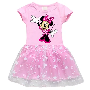 Dekleta Obleko Poletje Dekle Baby Toddler Minnie Mickey Risanka Obleko Otrok Stranka Rojstni Dan Balet Obleko Princese Srčkan Obleke 5