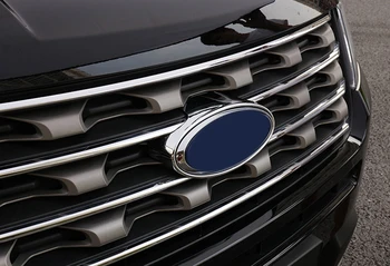 Za Ford Explorer 2016 2017 ABS Chrome Sprednji Srednji Rešetka Žara Obroč Pokrov Trim 1PCS Avto-styling Dodatki 12008