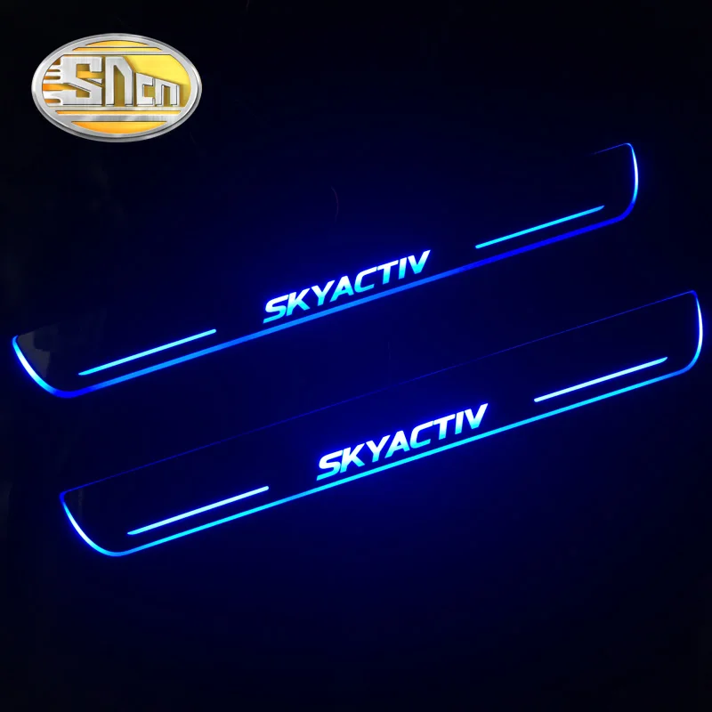 SNCN 4PCS Avto LED Vrata Polico Za Mazda 6 2013 - 2018 Ultra-tanek Akril Dynamic LED Dobrodošli Svetlobe Izvažajo Ploščica Pedal 0
