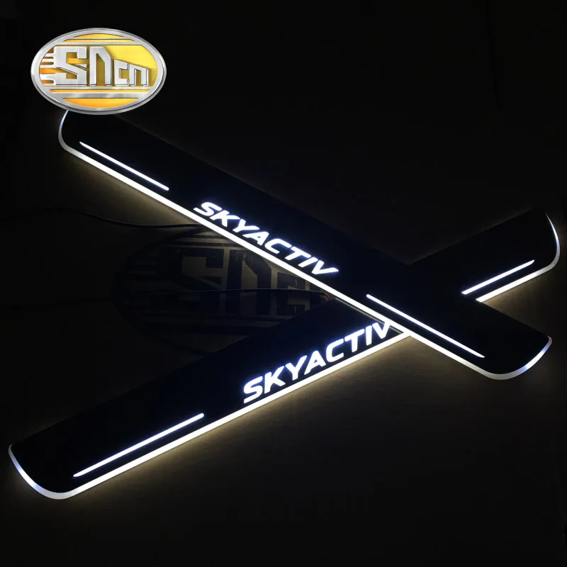SNCN 4PCS Avto LED Vrata Polico Za Mazda 6 2013 - 2018 Ultra-tanek Akril Dynamic LED Dobrodošli Svetlobe Izvažajo Ploščica Pedal 3